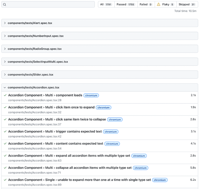 testing on github actions